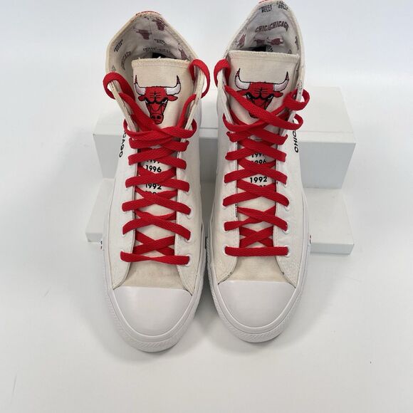 Converse NBA Chicago Bulls Shoes Sneakers Chuck Taylor All Star High Mens 10.5 - Picture 6 of 12
